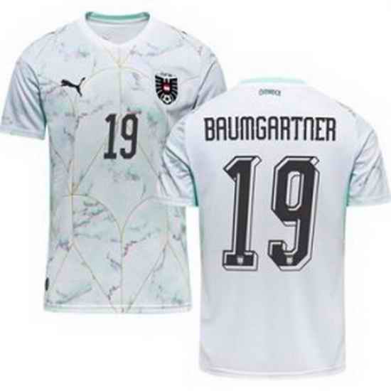 Men 19 Austria Christoph Baumgartner World Cup Away Replica Jersey  2